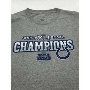 Indianapolis Colts Super Bowl XLI Champions Mens T-Shirt Size Large NFL 2007